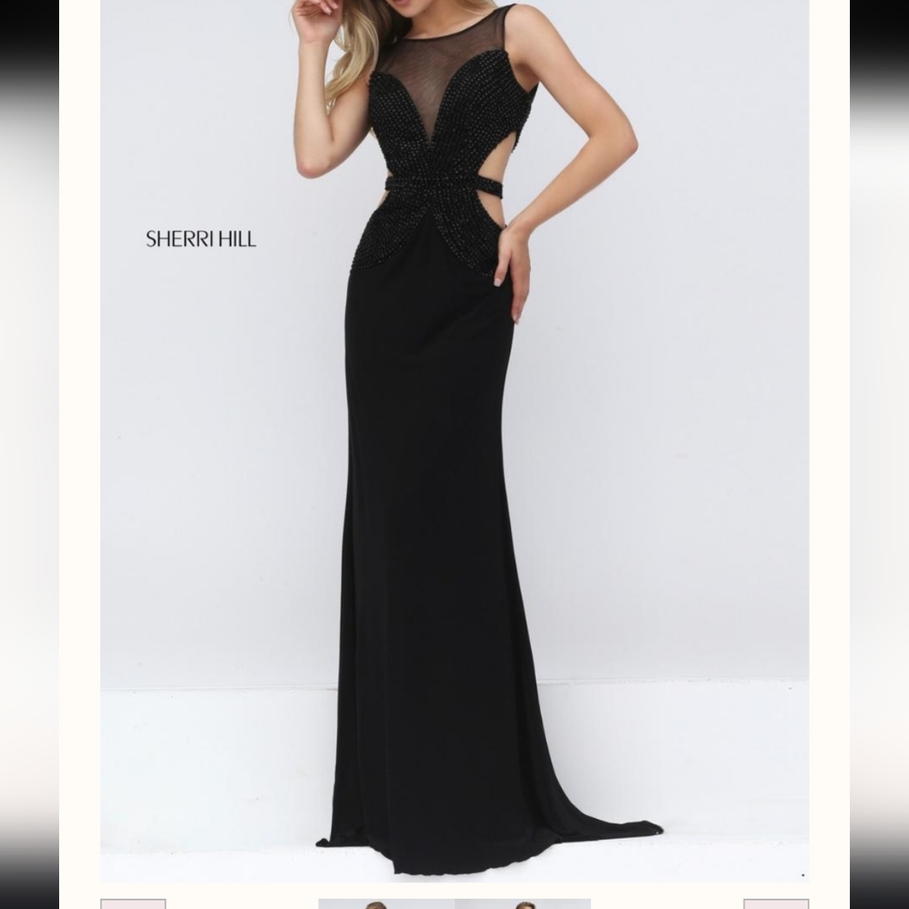 Sherri hill beaded open back gown prom dress - Picture 4 of 10